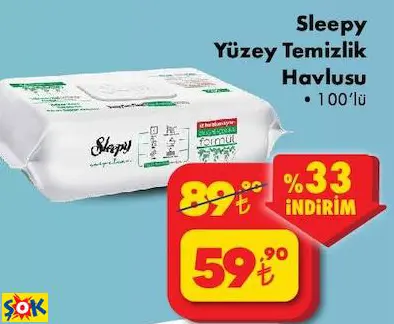 SLEEPY YÜZEY TEMİZLİK HAVLUSU